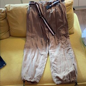 Olive Green Army/Cargo Pants w/ Adjustable Belt